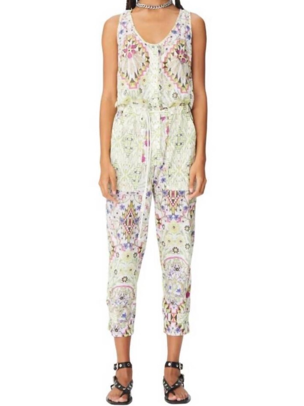 Maria Cher Esquel iriel jumpsuit- pastel boho floral print size medium